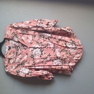 Harper Challis Button-Front 3/4 Sleeve Blouse